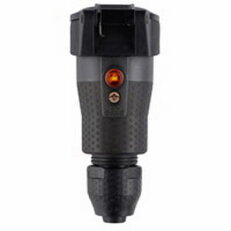 Zásuvka spojovací s víčkem Schuko 3x2,5mm2, černá IP54 (1589200) ABL 100000105