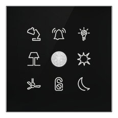 SpaceLogic Modbus 8 tlačítkový Glass touch Panel s PIR čidlem SLGM08BUM