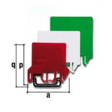 Středová přepážka pro svorku CBC.35 červená MOREK DU05R