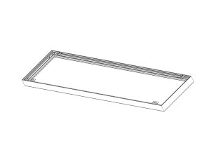 KOVOVÝ RÁM 600x600 pro přisazenou montáž vestavných LED panelů PANLUX PN22900012