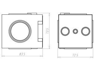 Spojovací skříňka Betonbau B2, hloubka 83,5 mm, do betonu KAISER 1264-61