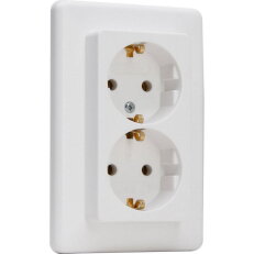 912613066 Double earthed socket outlet,