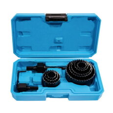 Sada vykružovacích korunek 10 dílů 19-64 mm, plastový box XTLINE XT11808