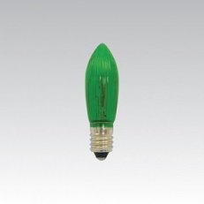 Svíčková barevná žárovka AE 14V 3W E10 C13 vánoční zelená NBB 374007000