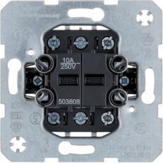 Tlačítko, kolébkové, řazení 6/0 + 6/0, 10 A, 250V, modul přístroje WDE503808