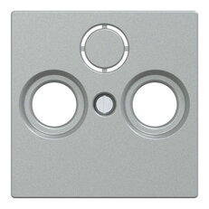 Centrální deska, Merten System M, anténa, 2/3 otvory, aluminium, matný plast