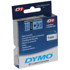 S0720710 40916 DYMO páska D1 samolepicí plastová 9mm,černý tisk na modré pásce