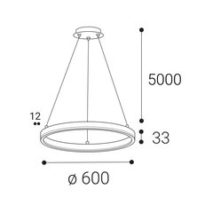 Závěsné svítidlo LED2 CIRCLE 60 P-Z, N ZIGBEE TW 42W 2700K-4000K matný nikl