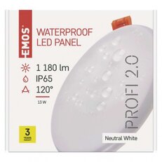 LED vestavné svítidlo VIXXO, kruhové, bílé, 13,5W neutr. b., IP65 EMOS ZV1142