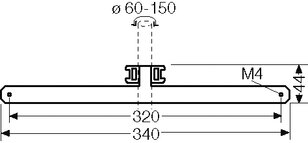 Upevnění na sloupek KV MB 18, pro vnější upevnění skříně HENSEL KV MB 18