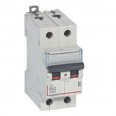 DX3 JISTIČ, 2 PÓLOVÝ, CHAR. B,63A 10000A/16KA LEGRAND 408948