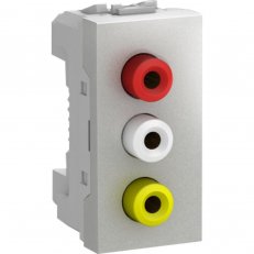 Unica 3 RCA konektory, Aluminium SCHNEIDER MGU3.431.30
