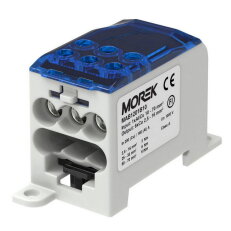 Distribuční blok OJL 200A, vstup 1xAl/Cu70mm2, výstup 6x16mm2 modrý