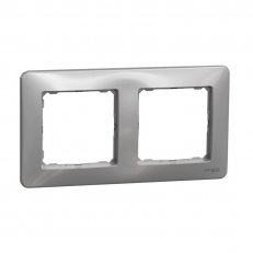 Sedna D/E Rámeček dvojnásobný, Aluminium SCHNEIDER SDD313802