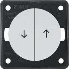 Žaluziový tlačítkový spínač 1pól 10A 250VAC Integro Flow/Pure bílá lesk