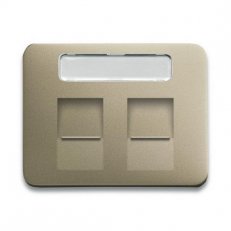 ABB 1710-0-3318 Kryt zásuvky komunikační, s krycími clonkami (pro 2 zásuvky)