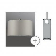 URail 2Easy stínidlo Tessa šedé max. 50W průměr 45cm látka 954.65 PAULMANN 95465