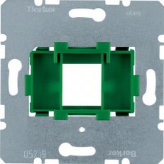 Nosná deska se zeleným úchytem pro 1-nás. Modular-Jack BERKER 454004
