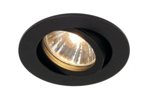 NEW TRIA 68 kulaté svítidlo k zabudování do stropu QPAR51 černá 50W SLV 1001980