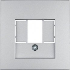 Centrální díl pro TAE zásuvku,USB a reproduktorovou zásuvku, S.1/B.x, stříb. mat