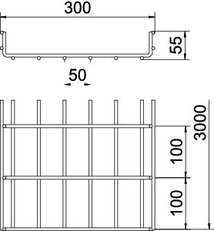 OBO SGR 55 300 FT Mřížový žlab SGR 55x300x3000 Ocel žár.zinek