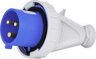 Průmyslová vidlice na pohyblivý přívod 1F, IP67, 32A, 230V, 2p+PE ETI 004482027