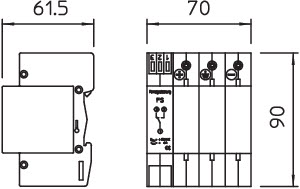 OBO 5096646 Spodní díl pro V20 a V25 V20-C U-3PH-Y-FS