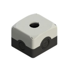 Instalační krabice, 1 otvor 22 mm, černá základna, šedý kryt PIZZATO ES31000