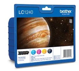 BROTHER LC-1240 sada inkoustů - black, magenta, yellow, cyan