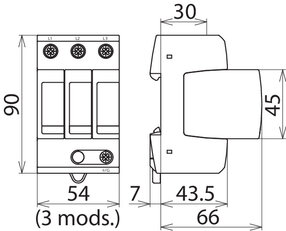 Svodič přepětí Typ 2 DEHNguard M 908300