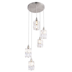 Závěsné svítidlo WOLLI nikl 5xE14, max. 40W 230V GLOBO 15760-5