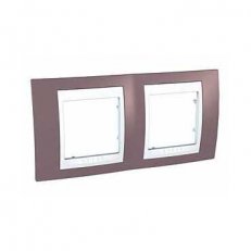 Unica Plus Krycí rámeček dvojnásobný, Mauve/Polar SCHNEIDER MGU6.004.876