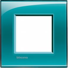 BTICINO LIVINGLIGHT RÁMEČEK HRANATÝ 2MODULOVÝ TYRKYS ZELENÝ LNA4802VD