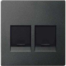 Merten Centrální deska datové zásuvky 2xRJ45 Antracit SCHNEIDER MTN4562-0414