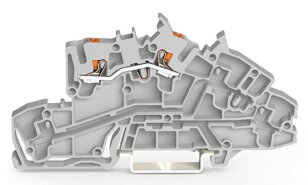 Instalační patrová svorka, s ovládacím tlačítkem, 2,5 mm2, Šedá WAGO 2203-7650