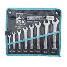 Sada plochých klíčů 6-22 mm 8 dílů matný, chrom-obal GK TOOLS P16041/P