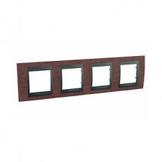 Unica Top Krycí rámeček čtyřnásobný, Tabaco/Grafit SCHNEIDER MGU66.008.2M4