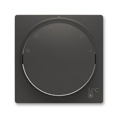 ABB Zoni Kryt termostatu prostorového s otočným ovládáním matná černá