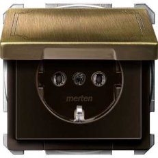 Schneider MTN2311-4143 SCHUKO zásuvka 2P+E,16A,bezšroubová,s klapkou IP20