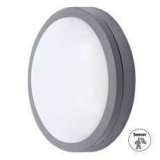 LED venkovní osvětlení se senzorem Siena šedé 20W 1500lm 4000K IP54 23cm