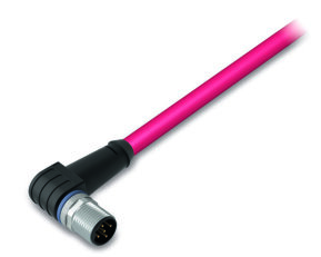 Kabel sercos Zástrčka M12D  úhlová 4pól. červená WAGO 756-1602/060-200