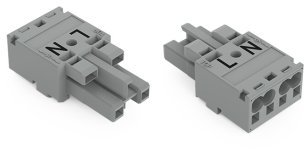 Zdířka 2pól. Kód. B šedá WAGO 770-242/060-000