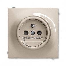 ABB IMPULS Zásuvka s ochr. kolíkem a clonkami bezšroubová šampaňská metalíza