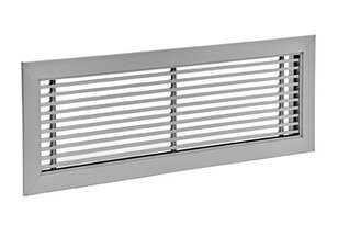 MSU 25-1.0 800x300 stěnová mřížka uzavřená, přír. elox, profil 0°