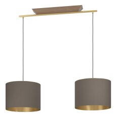 Závěsné svítidlo SANTANDRIA MS-GEB/dřevo/cappuccino 2X40W EGLO 390336