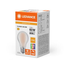 Světelný zdroj LEDVANCE LED CLASSIC A DIM CRI97 S 7.2W 927 Frosted E27