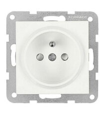 Zásuvka ČSN bezpečnostní clonka, šroubové svorky, bílá SCHRACK EV101352--