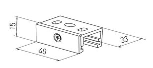 TRACK N 3c CEILING CONNECTION CLAMP MWH