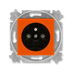 Kryt zásuvky Levit (6619H-A06357 66) oranžová / kouřová černá