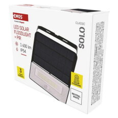 Solární LED reflektor SOLO s pohybovým čidlem, černý, neutrální bílá EMOS ZG122S